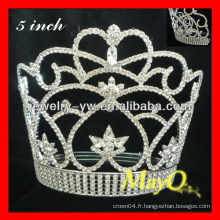 Belle grande couronne de tiare de concours de diamants